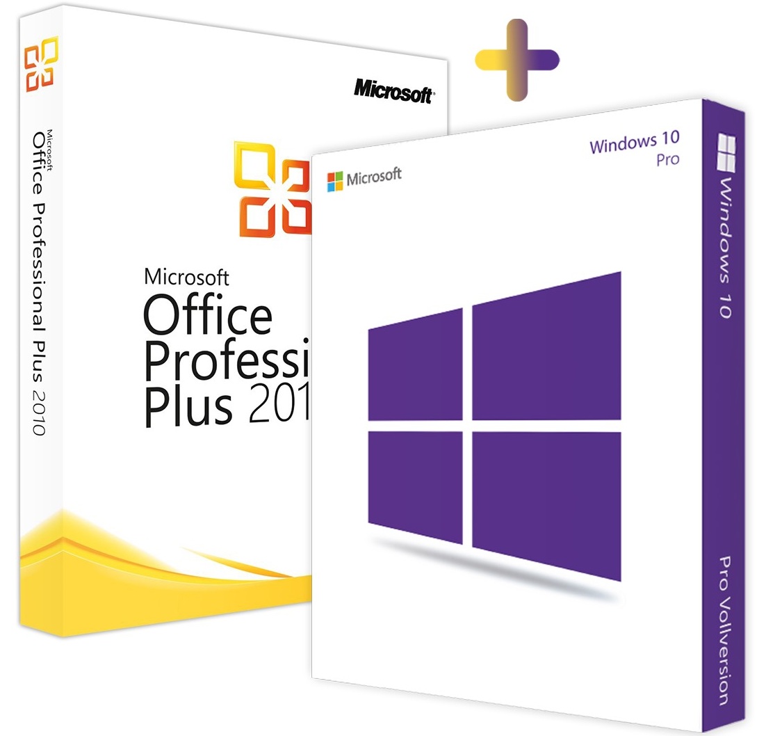 Windows 10 Professional &  Office 2010 Professional Plus  -Softwaredownload inkl. Aktivierungsschlüssel (Bundle)