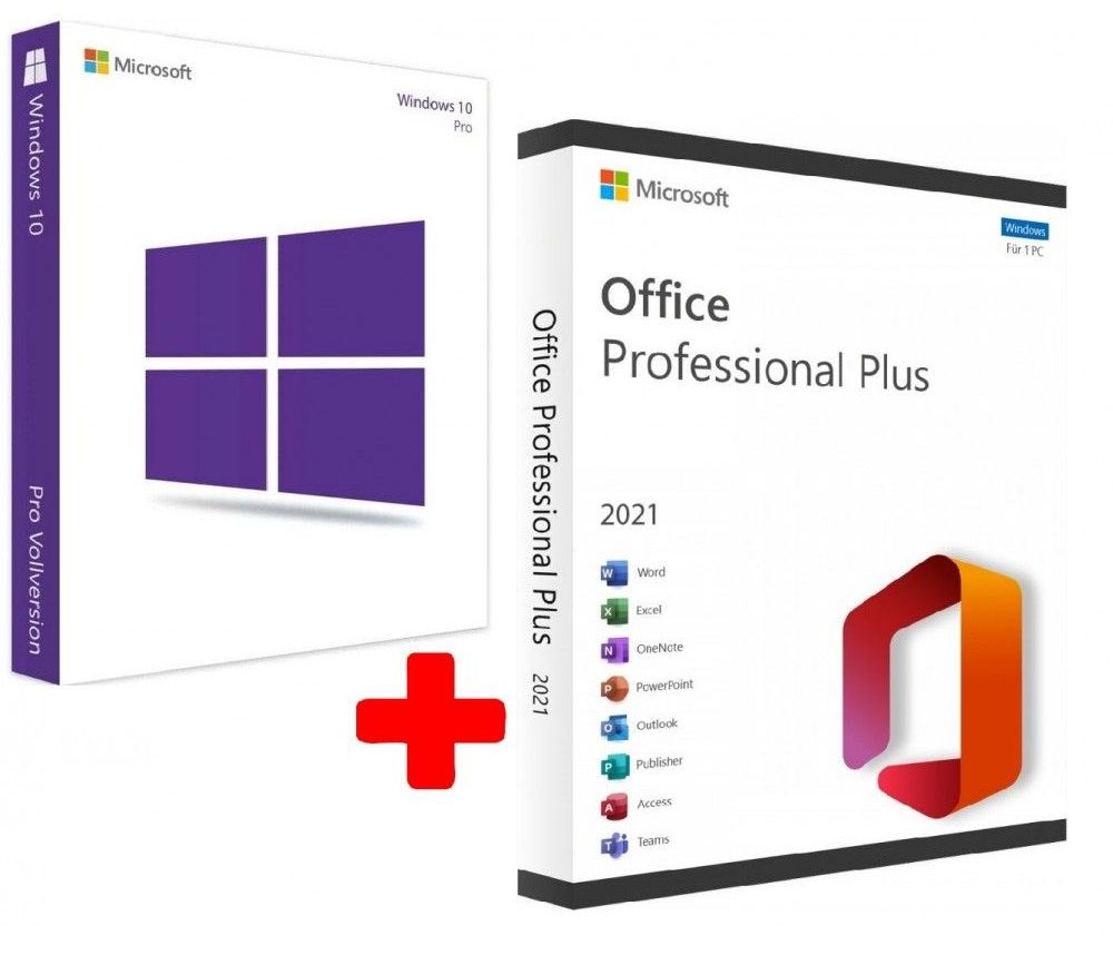 Microsoft Office 2021 Professional Plus & Windows 10 Professional. Aktivierungsschlüssel (Bundle)